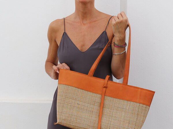 bolso tote ratan utopia tarifa camel