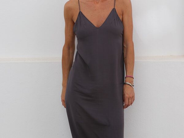 long dress rayon grey tarifa