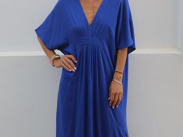 vestido azul eléctrico tendencia estilo kaftan boho de utopia tarifa