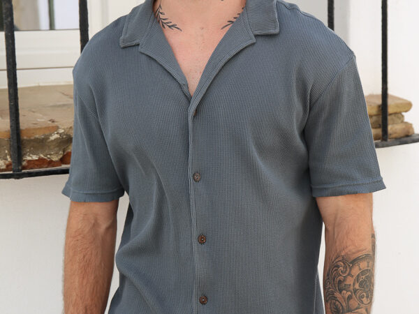 shirt gris hombre botones utopia tarifa