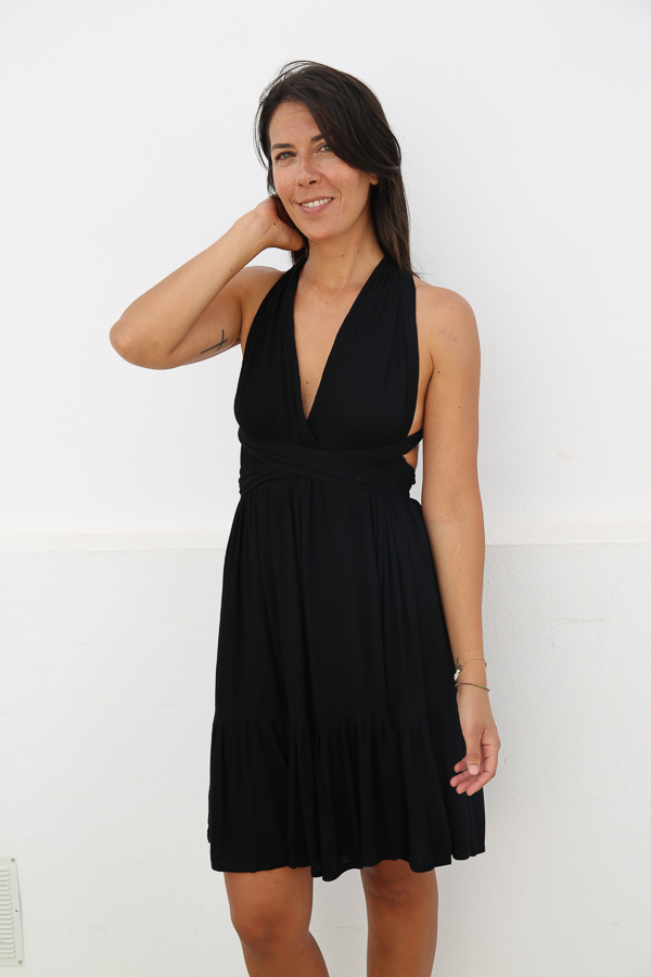 vestido negro tendencia espalda descubierta utopia tarifa